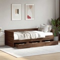 vidaXL Tagesbett Schubladen Braun Eiche-Optik 75x190 cm Holzwerkstoff