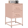vidaXL Nachttische 2 Stk. Rosa 36x39x60,5 cm Stahl