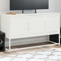 vidaXL TV-Schrank Weiß 100,5x39x60,5 cm Stahl