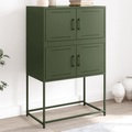 vidaXL Sideboard Olivgrün 68,5x38,5x107 cm Stahl