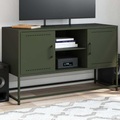 vidaXL TV-Schrank Olivgrün 100,5x39x60,5 cm Stahl