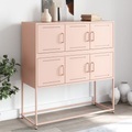 vidaXL Sideboard Rosa 100,5x39x107 cm Kaltgewalzter Stahl