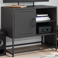 vidaXL TV-Schrank Schwarz 68x39x60,5 cm Stahl