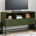 vidaXL TV-Schrank Olivgrün 100,5x39x60,5 cm Stahl