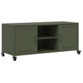 vidaXL TV-Schrank Olivgrün 100,5x39x43,5 cm Kaltgewalzter Stahl