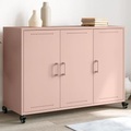 vidaXL Sideboard Rosa 100,5x39x72 cm Kaltgewalzter Stahl