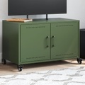 vidaXL TV-Schrank Olivgrün 68x39x43,5 cm Kaltgewalzter Stahl
