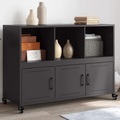 vidaXL Sideboard Schwarz 100,5x39x72 cm Kaltgewalzter Stahl