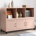 vidaXL Sideboard Rosa 100,5x39x72 cm Kaltgewalzter Stahl