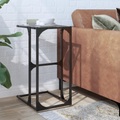 vidaXL, vidaXL Beistelltisch mit Glasplatte Transparent 40x30x61,5 cm Stahl