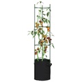 vidaXL, vidaXL Tomatenkäfige mit Pflanzsäcken 4 Stk. 154 cm Stahl und PP