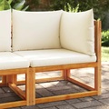 vidaXL Garten-Ecksofa mit Kissen Massivholz Akazie