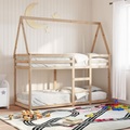 vidaXL Etagenbett mit Dach 80x200 cm Massivholz Kiefer