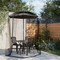 vidaXL Moskitonetz für Sonnenschirm 220 Mesh Schwarz ?330x250 cm