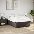 vidaXL Bettgestell Dunkelbraun 140x200 cm Stoff