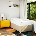vidaXL Bettgestell Creme 100x200 cm Stoff
