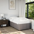 vidaXL Bettgestell Taupe 90x200 cm Stoff