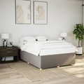vidaXL Bettgestell ohne Matratze Taupe 140x200 cm Stoff