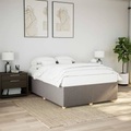vidaXL Bettgestell ohne Matratze Taupe 160x200 cm Stoff