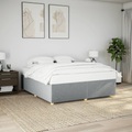 vidaXL Bettgestell ohne Matratze Hellgrau 180x200 cm Stoff
