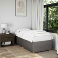vidaXL Bettgestell Taupe 90x200 cm Stoff