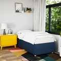vidaXL Bettgestell Blau 90x200 cm Stoff
