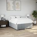 vidaXL Bettgestell ohne Matratze Hellgrau 160x200 cm Stoff