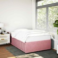 vidaXL Bettgestell Rosa 120x190 cm Samt