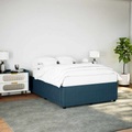 vidaXL Bettgestell Blau 140x200 cm Samt