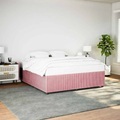 vidaXL Bettgestell Rosa 180x200 cm Samt