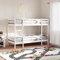 vidaXL Etagenbett Weiß 90x190 cm Massivholz Kiefer