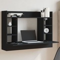 vidaXL Wand-Schreibtisch Schwarz 105x48x75 cm Holzwerkstoff