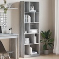 vidaXL Bücherregal Grau Sonoma 57x28,5x174 cm Holzwerkstoff