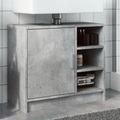 vidaXL Waschbeckenunterschrank Betongrau 63x29x55 cm Holzwerkstoff
