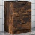 vidaXL Waschbeckenunterschrank Räuchereiche 40x37x59 cm Holzwerkstoff