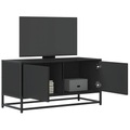 vidaXL TV-Schrank Schwarz 80x34,5x40 cm Holzwerkstoff und Metall