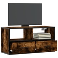 vidaXL TV-Schrank Räuchereiche 80x31x39,5 cm Holzwerkstoff und Metall