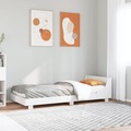 vidaXL Massivholzbett mit Kopfteil Weiß 100x200 cm Kiefer