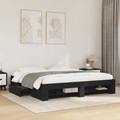 vidaXL Bettgestell Schwarz 180x200 cm Holzwerkstoff
