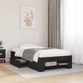vidaXL Bettgestell Schwarz 90x200 cm Holzwerkstoff