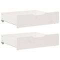vidaXL Bettschubladen 2 Stk. Weiß 75x55x16 cm Massivholz Kiefer