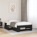 vidaXL Bettgestell Schwarz 90x190 cm Holzwerkstoff
