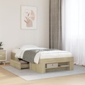 vidaXL Bettgestell Sonoma-Eiche 90x190 cm Holzwerkstoff