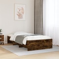 vidaXL Bettgestell Räuchereiche 100x200 cm Holzwerkstoff