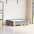 vidaXL Paletten-Aufsatzrahmen Grau 100x100 cm Massivholz Kiefer