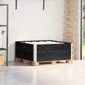vidaXL Paletten-Aufsatzrahmen 2 Stk. Schwarz 100x100 Massivholz Kiefer