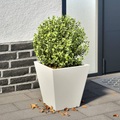 vidaXL Pflanzkübel Weiß 30x30x30 Stahl