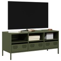vidaXL TV-Schrank Olivgrün 101,5x39x43,5 cm Kaltgewalzter Stahl