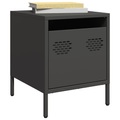 vidaXL Nachttische 2 Stk. Schwarz 35x39x43,5 cm Stahl