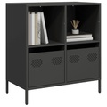 vidaXL Sideboard Schwarz 68x39x73,5 cm Kaltgewalzter Stahl